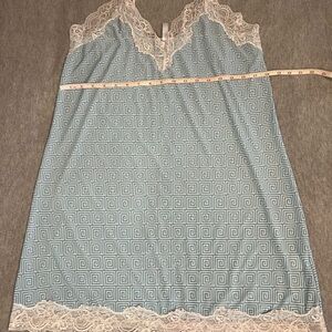 Simply Southern Blue Geometric Lace Nightgown